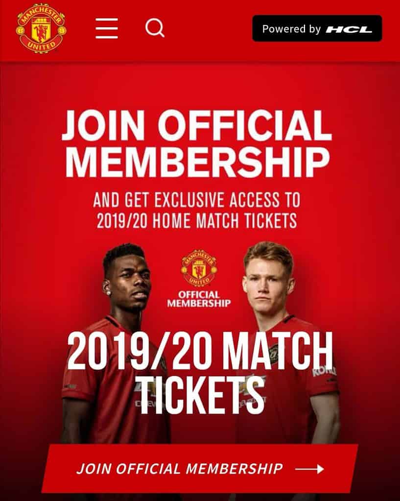 ซื้อตั๋วดูบอลแมนเชสเตอร์ยูไนเต็ด