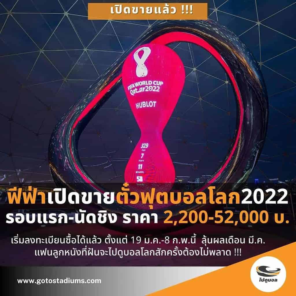 ซื้อตั๋วฟุตบอลโลก กาตาร์ 2022