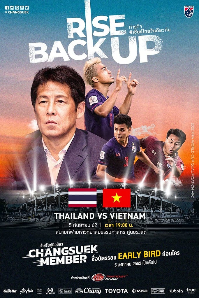 ตั๋วบอล ทีมชาติไทย เวียดนาม ฟุตบอลโลก รอบคัดเลือก