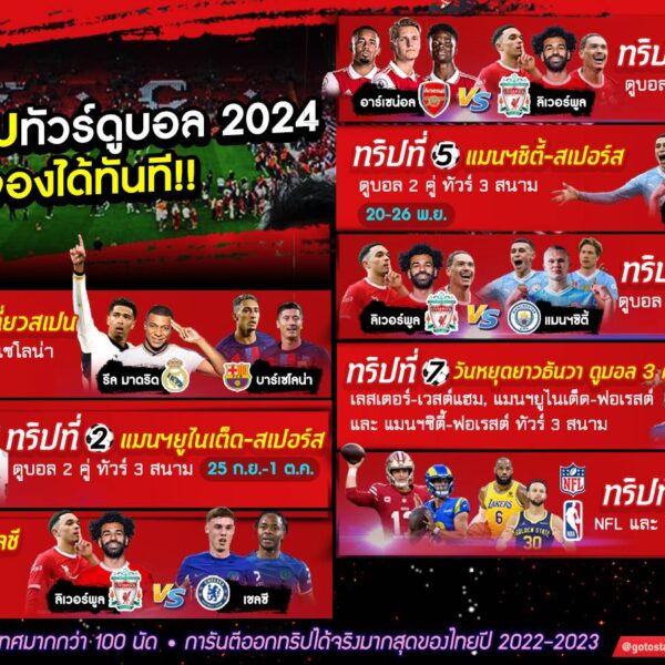 โปรแกรมทัวร์ดูบอล2023